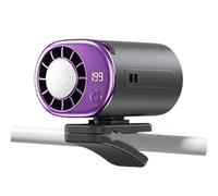 Ventilador portátil con clip, abrazadera antideslizante, luz LED integrada, motor sin escobillas + entrada de alimentación USB, carcasa de polímero reforzado | y fácil para el camping al correr