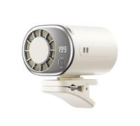 Ventilador portátil con clip - Mini ventilador de refrigeración personal recargable por USB | Aire acondicionado con abrazadera LED giratoria de 360 grados para automóvil | Enfriador r