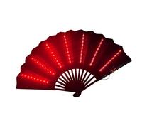 Ventilador portátil con luz, abanico manual, ventilador plegable de festival para , abanico plegable multiusos para carnaval, abanico portátil para escenario, bar, danza del vientre, fotos