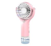 Ventilador portátil con nebulización | Recargable USB con spray refrescante y 3 velocidades, pulverizador de agua portátil | Para playa, viajes, camping, terraza, jardín, exterior, oficina