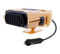 Ventilador portátil de 12 V 150 W con funciones de calefacción y refrigeración 2 en 1 y rotación ajustable de 360 grados para vehículos (amarillo)