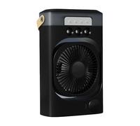 Ventilador portátil de 3 velocidades con luz LED de 7 colores, apto para refrigeración propia en espacios pequeños, máquina de aire de escritorio