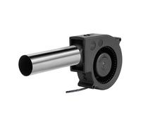 Ventilador portátil de 5 V alimentado por USB para cocinar al aire libre, camping, obras, ventilador de refrigeración con tubo de acero inoxidable, accesorio para soplador de barbacoa