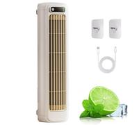 Ventilador Portátil de Aire Acondicionado, Enfriador de Aire Personal Recargable con 3 Velocidades y Batería de 2000mAh - Ultra Silencioso Sin Instalación para Dormitorio, Oficina, Coche white