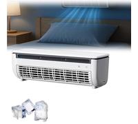 Ventilador portátil de aire acondicionado, mini enfriador con carga de cable y control remoto, refrigeración interna en 10 segundos, 3 velocidades, diseño de montaje en pared para cocina y dormitorio