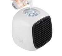 Ventilador portátil de aire acondicionado, pequeño enfriador evaporativo con aire frío, aire acondicionado personal, humidificador de mesita de noche, dispositivo de refrigeración silencioso USB