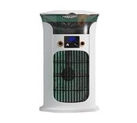 Ventilador portátil de aire acondicionado USB pequeño con 3 velocidades y 7 luces LED para oficina, dormitorio, oficina, ventilador de refrigeración