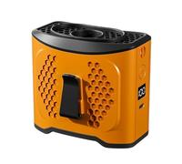 Ventilador Portátil De Cintura 13000 RPM, Recargable Por USB, For Llevar En El Cinturón, 4 Velocidades, 22 H Refrigeración, Con Linterna, Herramienta Refrescante For Verano Pinza Manos Libres(Orange)