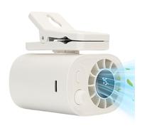 Ventilador portátil de clip, mini ventilador de cintura con clip, ajustable a 100 niveles y 360°, con pantalla digital, recargable, ideal para el verano, ideal para el hogar, la oficina, la escue