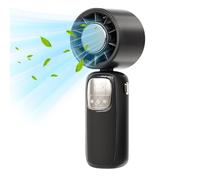 Ventilador Portátil de Mano | Abanico Portátil,Velocidades Ajustables Pantalla LED Plegable Dispositivo de Enfriamiento para Clima Cálido Desplazamientos Camping Viajes Senderismo