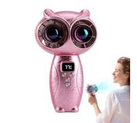 Ventilador Portátil De Mano Con Forma de Búho Bajo Ruido Pantalla Digital