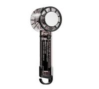 Ventilador PortáTil De Mano Con RefrigeracióN Por Hielo, Mini Recargable 2000mah Placa MetáLica Compresa FríA, Personal Turbo 3 Velocidades MosquetóN Para Viajes Al Aire Libre Y Camping(Brown)