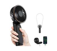Ventilador portátil de mano más reciente de 2025, 4000 mAh, ajustable a 180 grados, 6 vientos