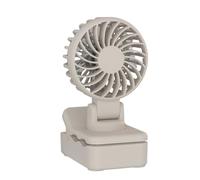 Ventilador portátil de mano - Mini ventilador recargable por USB de 1200 mAh | ajustable de 3 velocidades | Veņtilador de clip multifuncional de escritorio y exterior de doble uso | Acceso de e