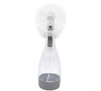 Ventilador portátil de mano, polipropileno ligero con brisa refrescante y spray de agua fina, para actividades al aire libre, viajes, aulas, centros comerciales y playa (blanco)