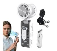 Ventilador portátil de mano | Refrigeración sin aspas con iluminación LED | Ventilador portátil refrigerante con batería | para adultos Casa Oficina Viaje Senderismo Camping al aire libre