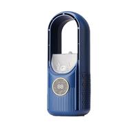 Ventilador portátil de refrigeración de aire de escritorio con 6 velocidades, luz LED y temporizador de 6 horas para escritorio, dormitorio, exterior, USB, sin aspas, ventilador de escritorio con