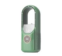 Ventilador portátil de refrigeración de aire de escritorio con luz LED de 6 velocidades y temporizador de 6 horas para escritorio de oficina, dormitorio, ventilador de escritorio USB sin aspas con