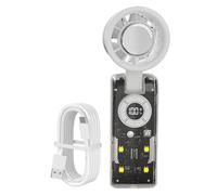 Ventilador portátil extendido, pantalla digital de 3600 m Ah, recargable por USB, plegable, mini ventilador personal para viajes, dormitorio, oficina, picnic, camping, actividades al aire libre