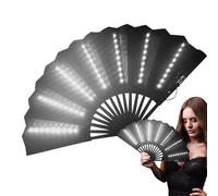 Ventilador portátil LED - Enfriador plegable portátil | Mini ventilador alimentado por batería - Funcionamiento silencioso de baja tensión con luz para viaje, festival de fotografía en ple