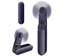 Ventilador Portatil- Mini Ventilador de Mano USB Recargable, Máx 14H, Plegable 360°, Potente y Silencioso, Ventiladores Pequeño para la Oficina, Salir, Viajar, Pasear, Maquillarse- Azul