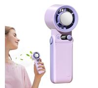 Ventilador portátil, mini ventilador personal recargable de 6000 mAh, ligero y plegable, refrigeración de 199 velocidades, acondicionador para mujeres, viajes, coche, exterior, dormitorio, camping