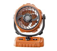 Ventilador portátil para acampar: ventilador a batería, dispositivo de circulación de aire con oscilación automática, unidad de visualización de control inteligente, de enfriamiento de alto re