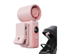Ventilador portátil para automóvil - Ventilador con clip de rotación de 360 ° con pantalla LED, de enfriamiento de mano recargable | Ventiladors multiusos de circulación de aire para niñ