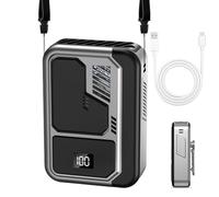 Ventilador portátil para cinturón, ventilador de asiento, ventilador sit-down portátil externo | 3000 mAh, ajuste de velocidades, adecuado para exteriores/construcción/trabajo al aire libre/viaje