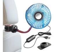 Ventilador Portátil Para Coche 3 Velocidades Potente - Ventilador Para Coche Con Enchufe,Dispositivo Portátil USB De Circulación De Aire, Para Carritos De Golf Camión Trasera Viajes Exteriores Autocar