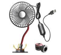 Ventilador Portátil Para Coche 3 Velocidades Potente, Ventilador Para Coche Con Enchufe, Dispositivo Portátil USB De Circulación De Aire, Para Carritos De Golf Camión Trasera Viajes Exteriores Autocar