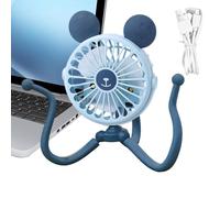 Ventilador portátil para cochecito, ventilador de trípode con clip para cochecito, clip de trípode flexible portátil eléctrico, ventilador silencioso para uso en cinta de correr