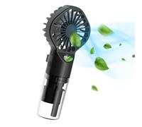 Ventilador portátil portátil, ventiladores de escritorio de refrigeración personal, ventilador USB a mano con una batería recargable con 4 velocidades para mujeres para hombres dormitorios en casa