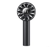 Ventilador portátil recargable con 5 ajustes de velocidad y pantalla digital, batería de 2000 mAh, carga USB, ligero y silencioso para uso diario (negro)