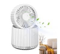 Ventilador portátil recargable - Mini ventilador portátil de mano | Ventilador de escritorio pequeño personal, carga USB, rotación de 180 grados, diseño plegable, luz de estado de ánimo, ideal para el