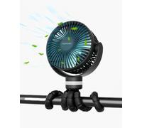 Ventilador portátil recargable por USB para viajes | Color: Negro