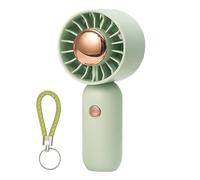 Ventilador portátil recargable - PVC2,28x1,65x4,92 Pulgadas | Ventilador portátil pequeño de refrigeración personal | Gadgets Cool que funcionan con batería con cordón | Mujeres Hombres Int, verde, Se