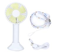 Ventilador portátil recargable, ventilador de mano a pilas con innovador soporte para teléfono móvil para uso en interiores y exteriores, mini