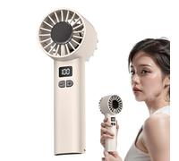 Ventilador Portátil Recargable - Ventilador Portátil Pequeño Con Pantalla Digital De 6.3 X 2.2 X 2.1 Pulgadas, Enfriador De Aire Silencioso Y Sin Esfuerzo De 100 Velocidades | Gadget De Refrigeración