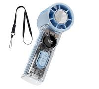 Ventilador portátil Rechargeable - Digital Display Cooling Device, Adjustable Speed Levels | USB Powered Handheld Air Cooler Travel Camping Festival Sports Office Desk Hiking Fishing Summer Outdoor