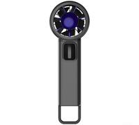 Ventilador portátil, silencioso de mano con 199 velocidades, pantalla LED turbo de flujo de aire, estado de la batería, soporte plegable para el hogar, oficina, viajes al aire libre, refrigeración