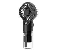 Ventilador Portátil - Ventilador De Camping Recargable Con 4 Velocidades Ajustables, Larga Vida De La Batería, Función Humidificador, Pequeño Ventilador De Viaje Para Interino