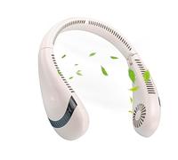 Ventilador portátil | Ventilador de cuello plegable con flujo de aire de 360° y batería de 5000 mAh | Ventilador personal para hombre y mujer, ventilador de cuello portátil para deportes al