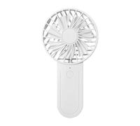 Ventilador portátil, ventilador de mano recargable a través de USB, 3 velocidades, ventilador de mesa con soporte, maquillaje ligero, para la carretera, sobre él, interior y exterior