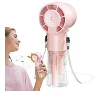 Ventilador portátil - Ventilador de nebulización ultra silencioso doce mil vueltas por minuto, pequeño cuello refrescante 1200 mAh silencioso para acampar viajes, deportes piscina al aire libre