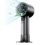 Ventilador Portátil - Ventilador Portátil Ajustable Con Pantalla Digital,Dispositivo De Enfriamiento Con 100 Velocidades Mango Antideslizante Para Acampadas Viajes Cumpleaños Vacaciones Exteriores