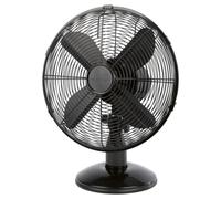 Ventilador ProfiCare 25cm Metálico Negro Mate 30W Oscilación Silencioso