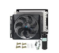 Ventilador Radiador Eléctrico Conjunto Condensador Aire Acondicionado Para Coche Accesorios Ventilador Radiador Para Camión, Estacionamiento General Modificado, 14x18 Pulgadas(Set A - Blow 12V)