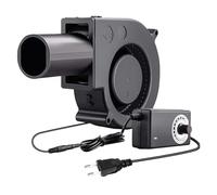 Ventilador Radial De 12 V, Ventilador De Refrigeración Ajustable Ventilador De Turbina De 220 V Con Controlador De Velocidad Para Picnic Calentadores De Camping Parrilla Estufa De Chimenea Inflable