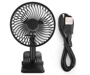 Ventilador recargable con batería, ultra silencioso, ajuste de velocidad del viento de 4 niveles, giratorio en cualquier ángulo, soporte